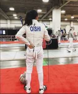 Megumi Oishi alone on the strip