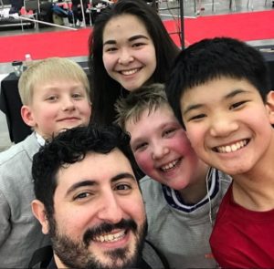PDX Fencing youth fencers and coach Hector